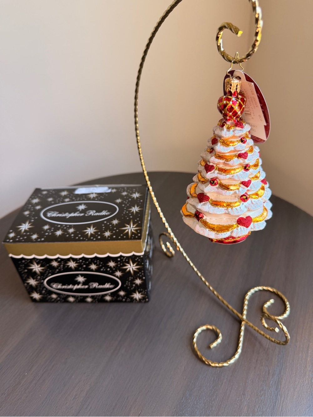 Christopher Radko 2013 FROM THE HEART Christmas Tree Ornament 1016893 Box & Tag